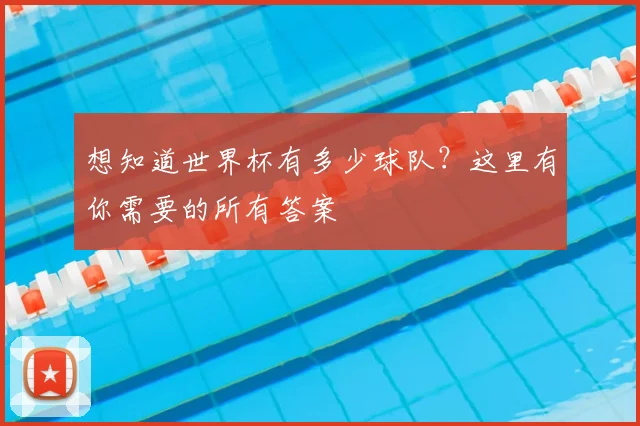 想知道世界杯有多少球队?这里有你需要的所有答案